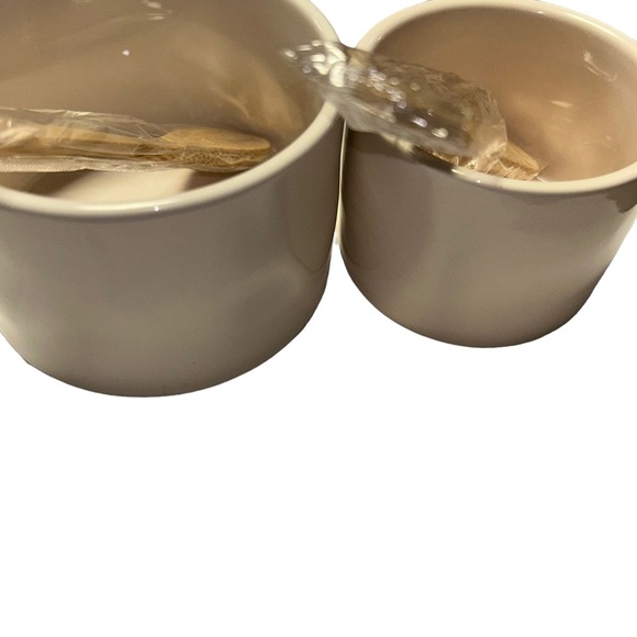 Rae Dunn Guac And Salsa Bowl Set With Bamboo Spoons artisan collection magenta - Picture 3 of 4